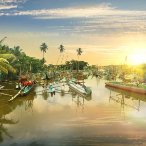 Boats in bay